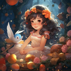Midjourney V5.2 Prompt for Fairy Tale Art Kids Illustrations Thumbnail for image example 2