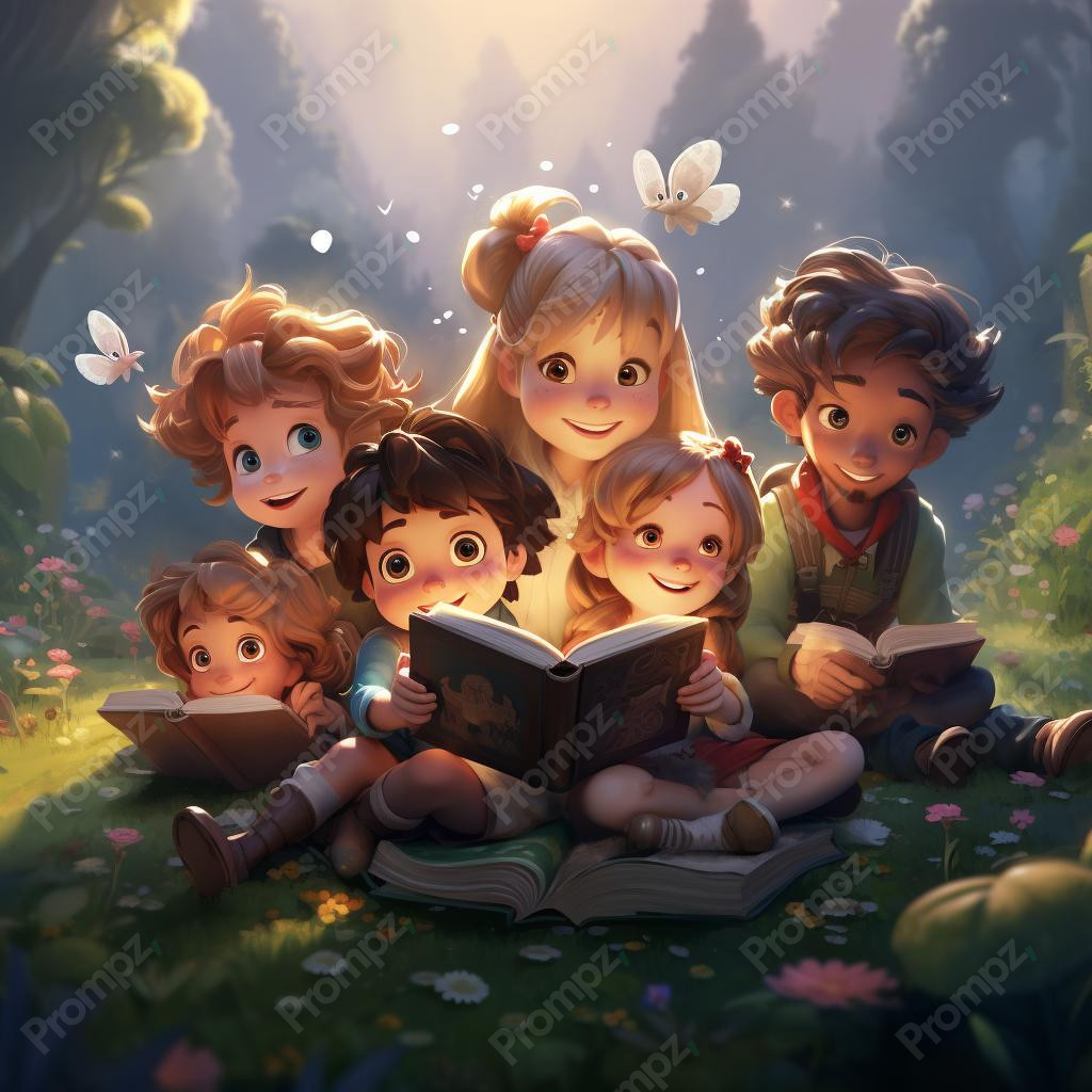 Midjourney V5.2 Prompt for Fairy Tale Art Kids Illustrations Preview 3