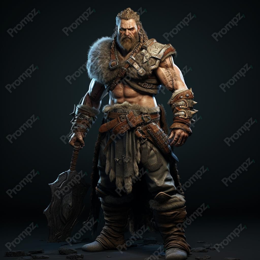 Preview of Midjourney Prompt 3D RPG Gaming Character image example 2 Midjourney V5.2 Prompt for 3D RPG Gaming Character Preview 2