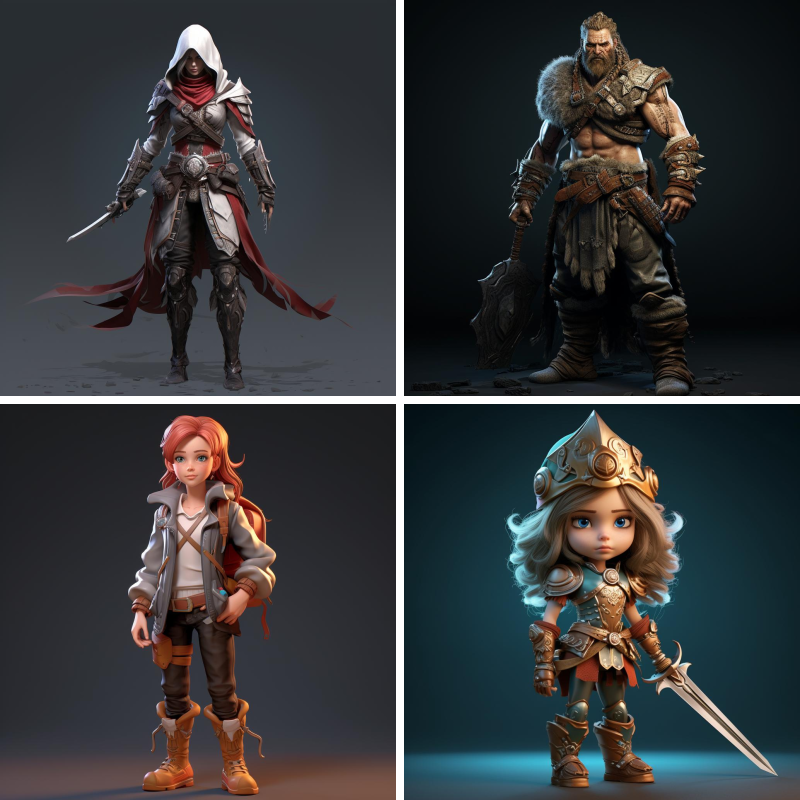 3D RPG Gaming Character