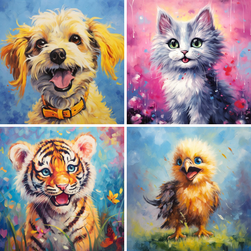 Oil Painting of Animals