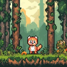 Midjourney V5 Prompt for Pixel Animals Thumbnail for image example 1