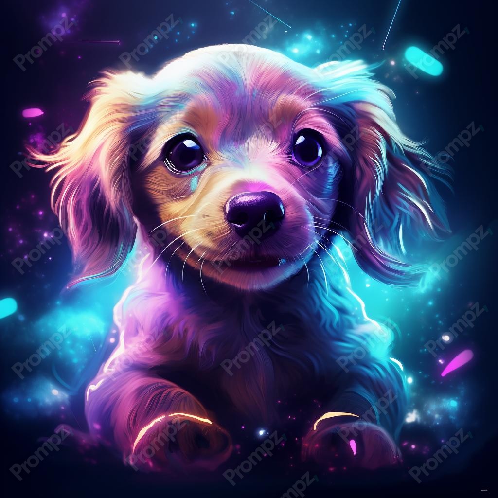 Midjourney V5.2 Prompt for Neon Animal Illustrations Preview 1