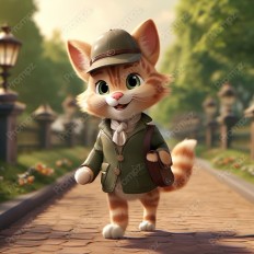 Midjourney V5.2 Prompt for Cartoon Illustration of Old Fashion Animals Thumbnail for image example 2