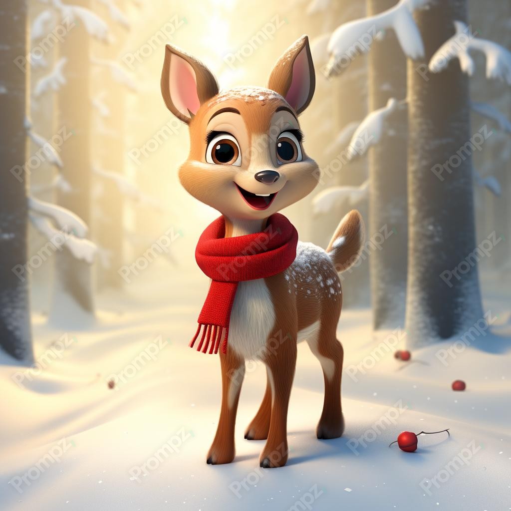 Preview of Midjourney Prompt Cartoon Winter Animals image example 3 Midjourney V5.2 Prompt for Cartoon Winter Animals Preview 3