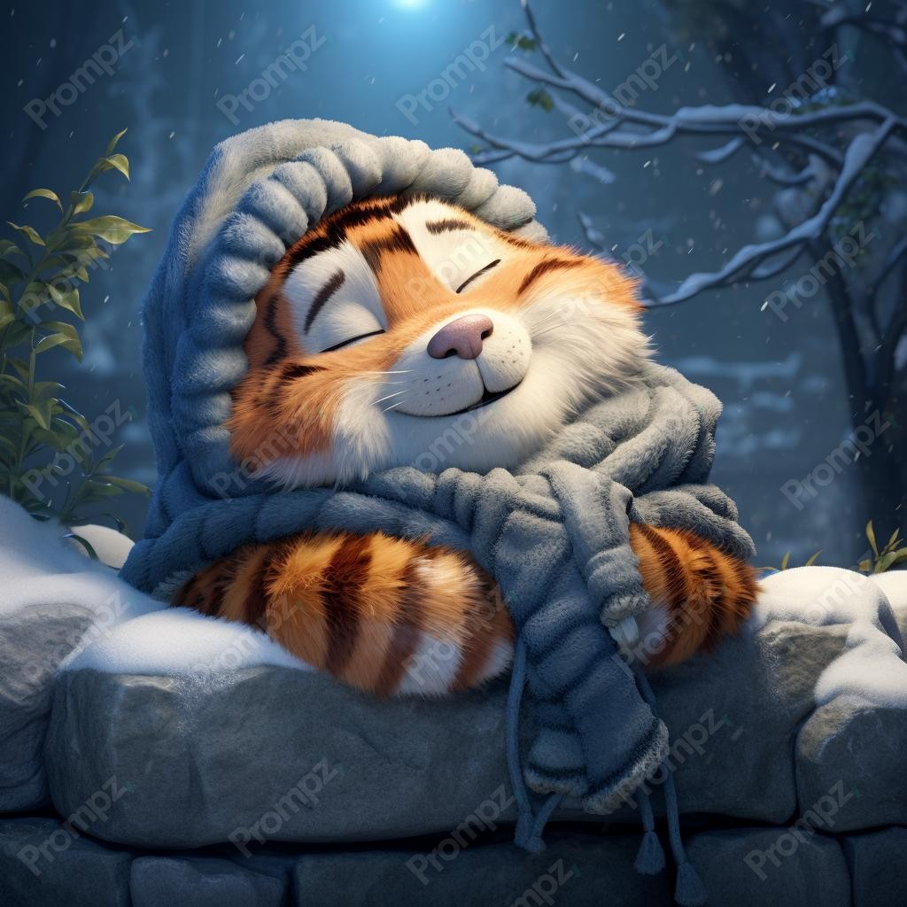 Midjourney V5.2 Prompt for Cartoon Winter Animals Preview 4