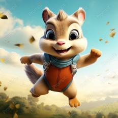 Midjourney V5.2 Prompt for Cartoon Hero Animals Thumbnail for image example 1