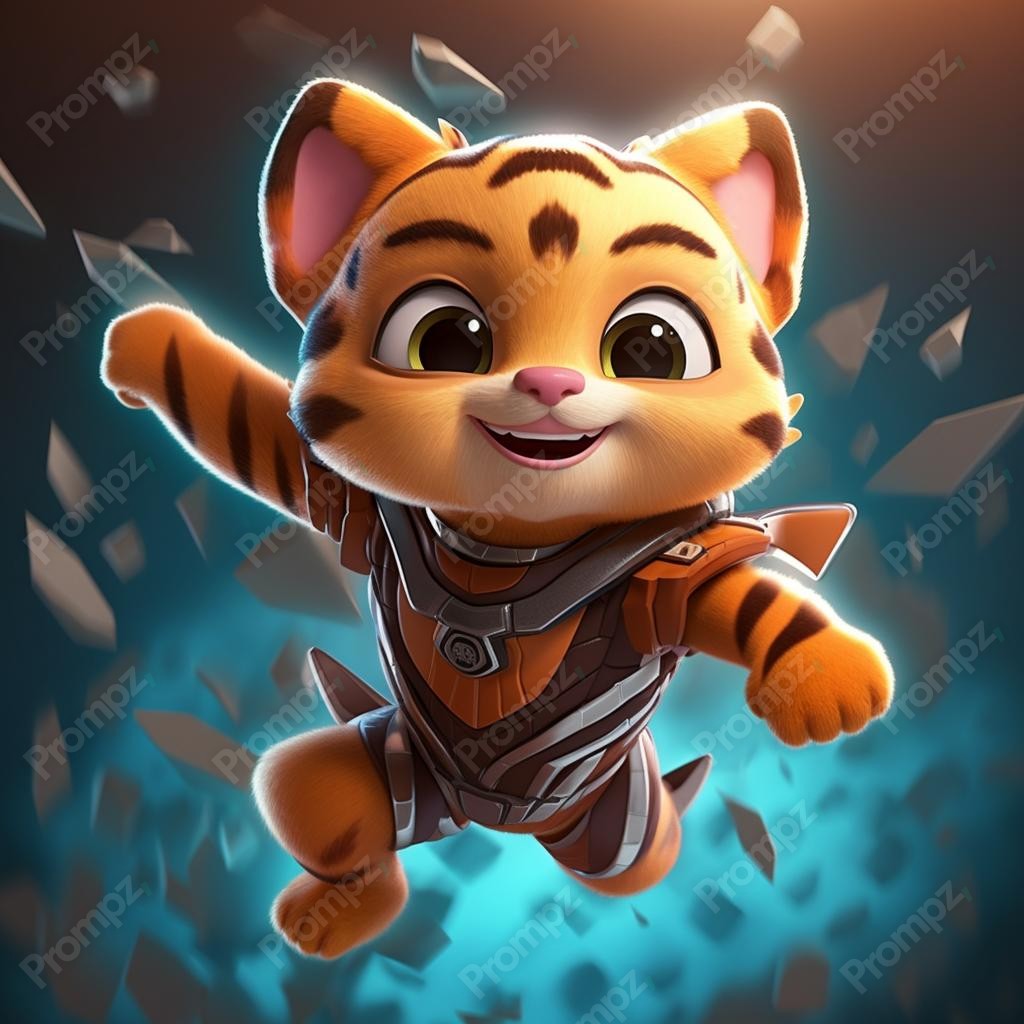 Preview of Midjourney Prompt Cartoon Hero Animals image example 2 Midjourney V5.2 Prompt for Cartoon Hero Animals Preview 2