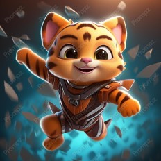 Midjourney V5.2 Prompt for Cartoon Hero Animals Thumbnail for image example 2
