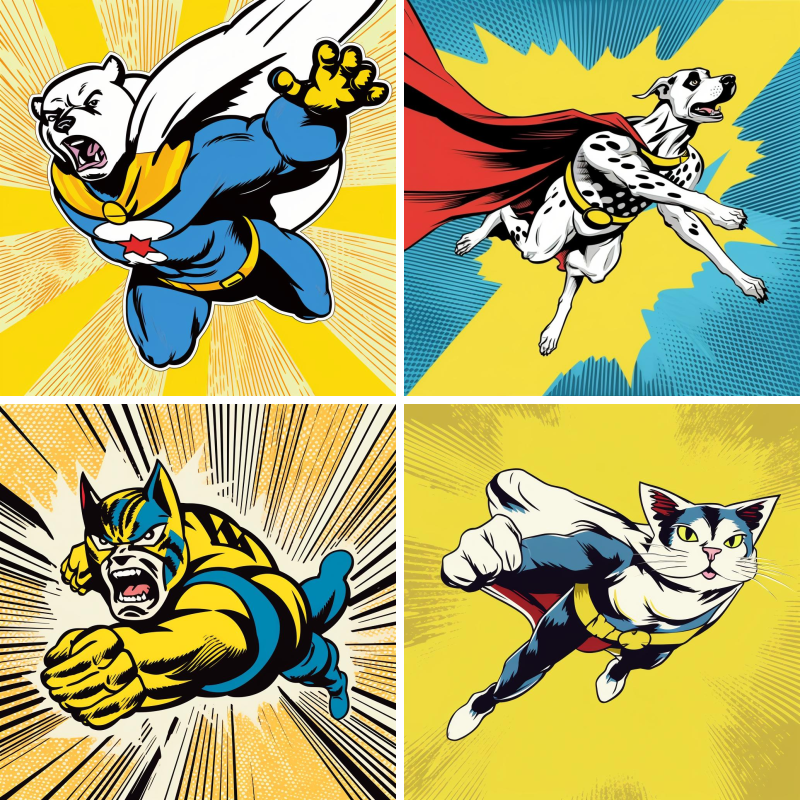 Pop Art Hero Animals