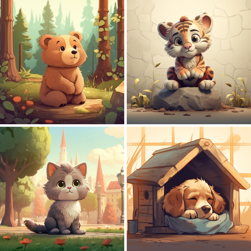 Retro Animals for Children Books