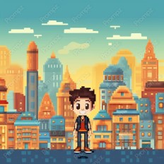 Midjourney V5.1 Prompt for Pixel Kids Thumbnail for image example 1