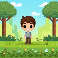Midjourney V5.1 Prompt for Pixel Kids Thumbnail for image example 2