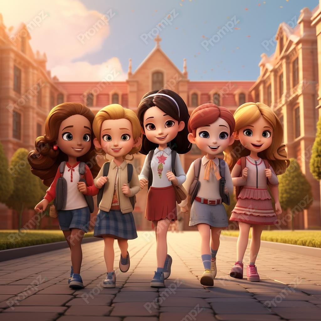 Midjourney V5.2 Prompt for Cartoon Kids Preview 4