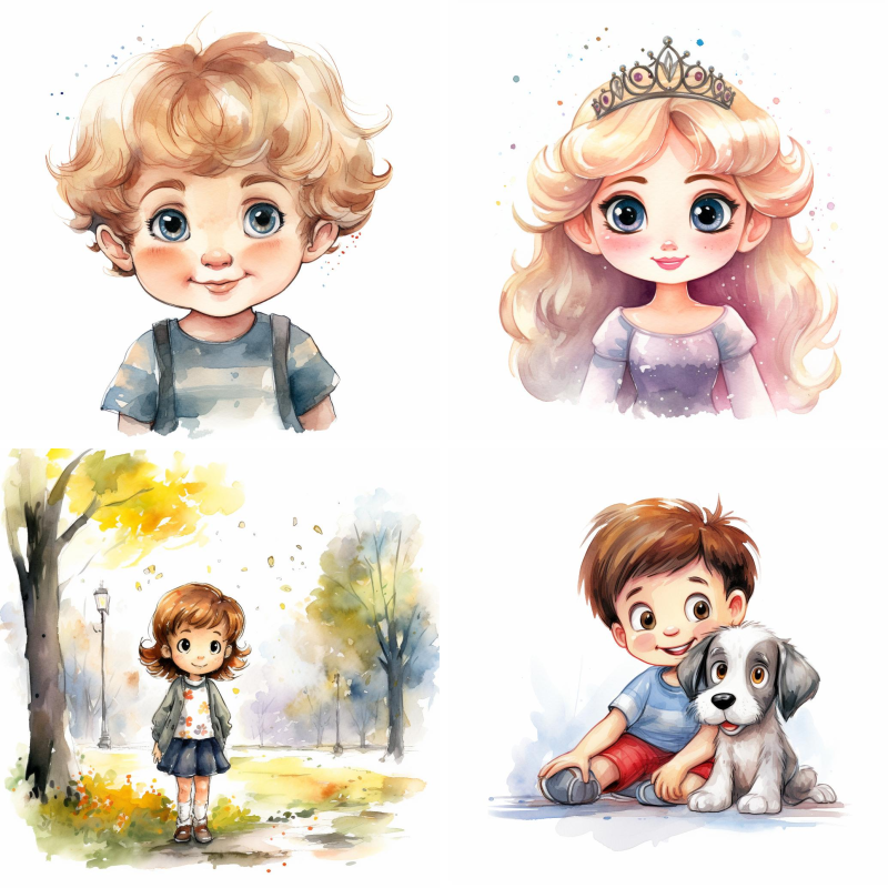 Watercolor Kids Designs