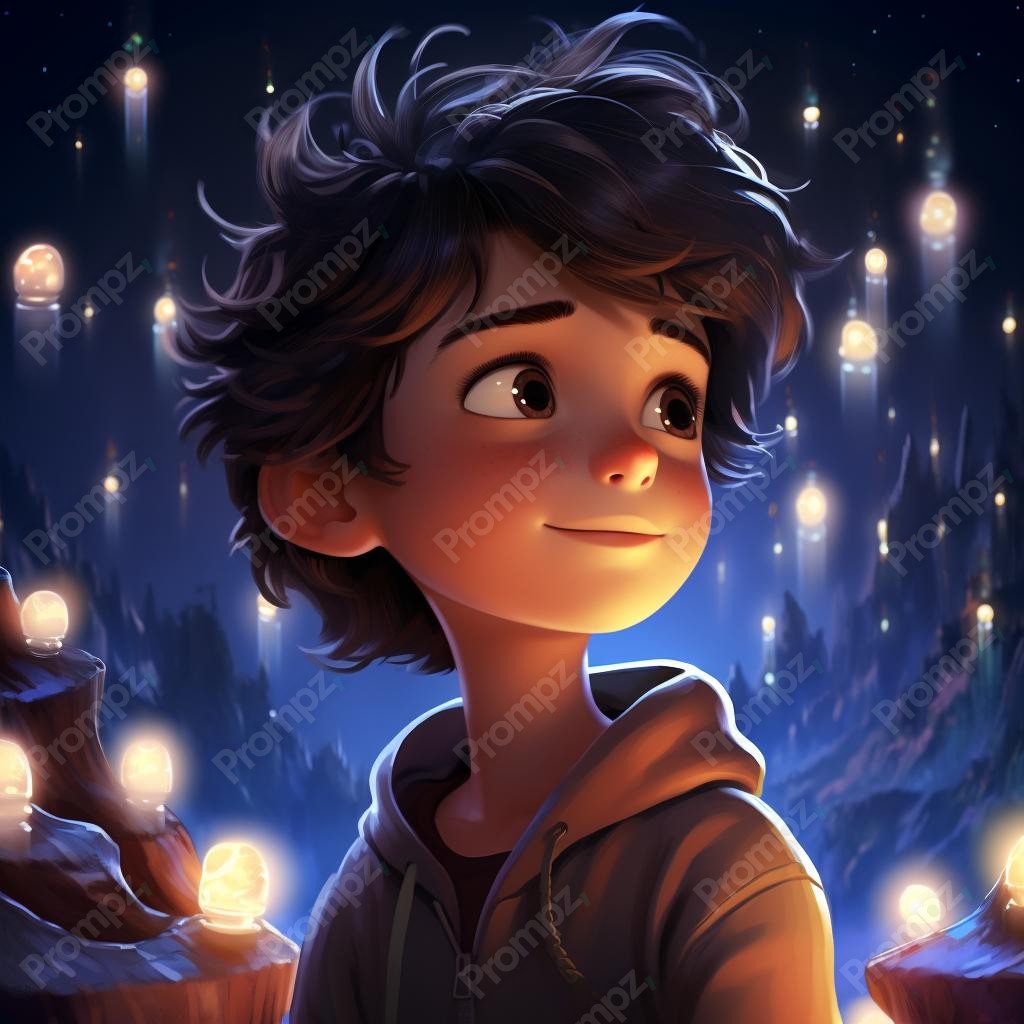 Midjourney V5.2 Prompt for Glowing Kids Cartoon Style Preview 2