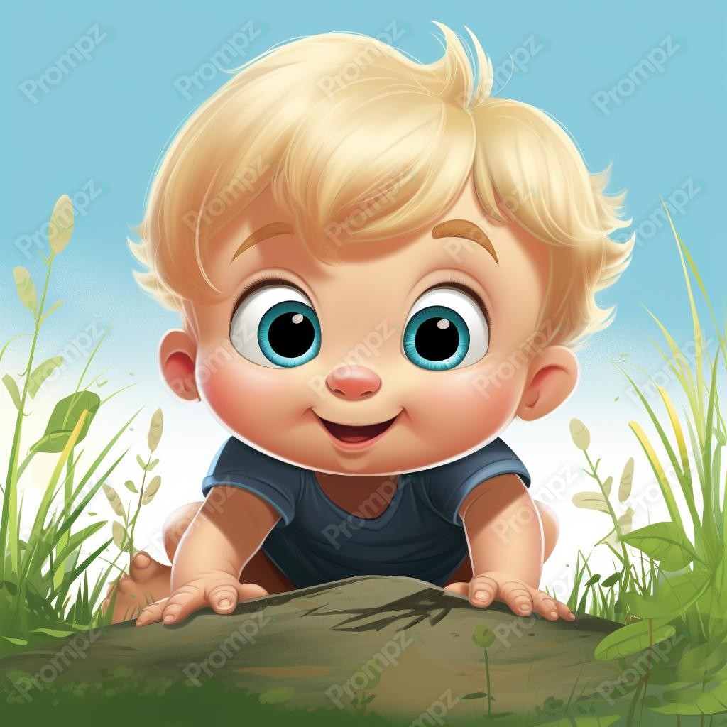 Midjourney V5.2 Prompt for 2D Cartoon Baby Preview 1