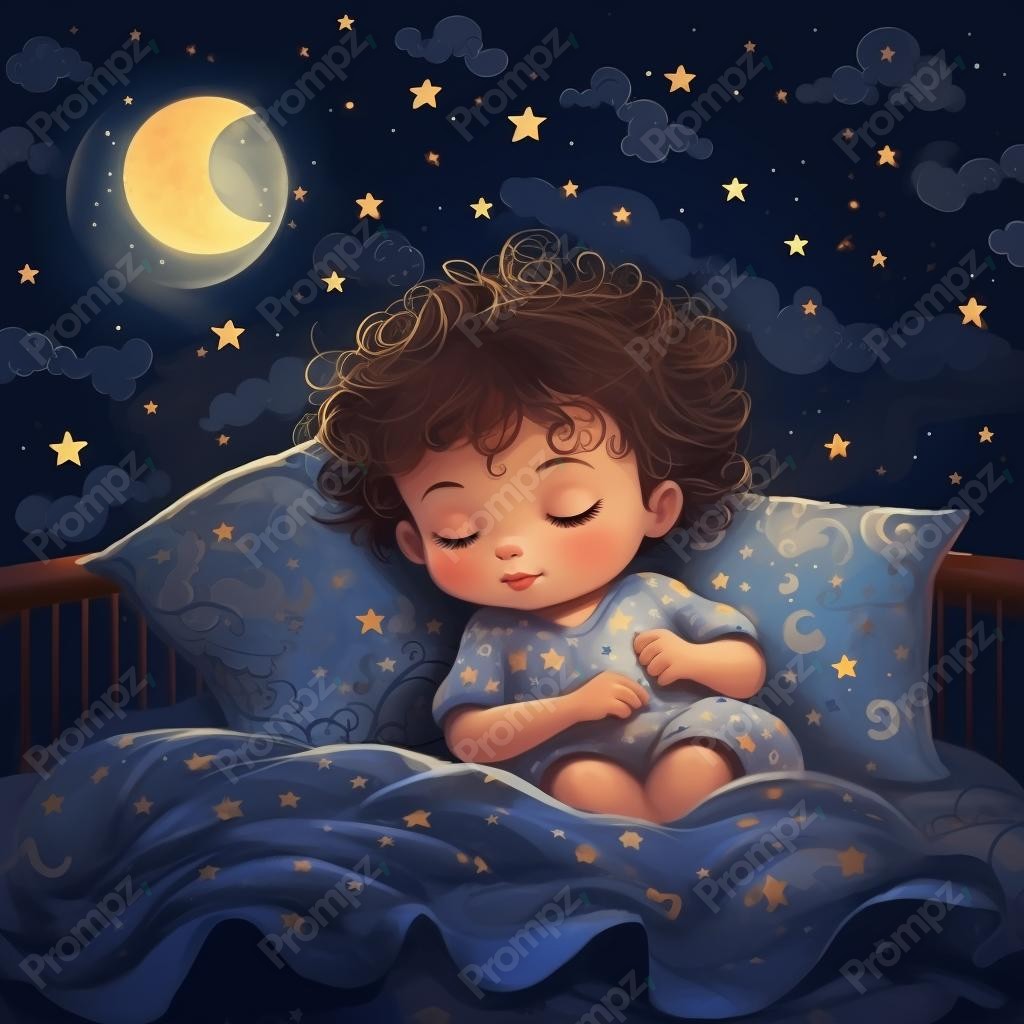 Preview of Midjourney Prompt 2D Cartoon Baby image example 4 Midjourney V5.2 Prompt for 2D Cartoon Baby Preview 4