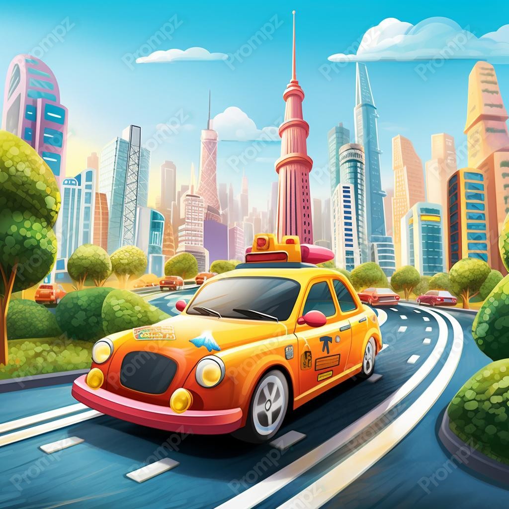 Preview of Midjourney Prompt Cartoon Vehicles image example 2 Midjourney V5.2 Prompt for Cartoon Vehicles Preview 2