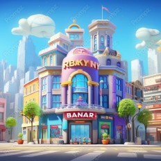 Midjourney V5.2 Prompt for Cartoon Buildings Thumbnail for image example 1