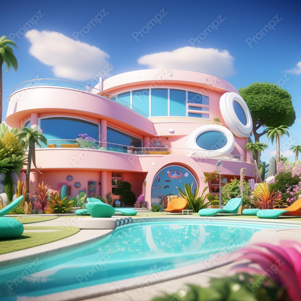 Midjourney V5.2 Prompt for Cartoon Buildings Preview 3