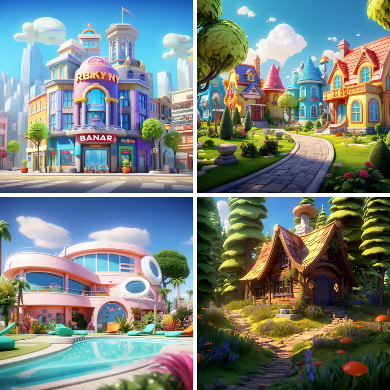 Cartoon Buildings
