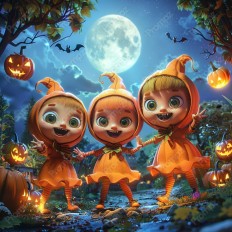 Midjourney V6 Prompt for Halloween Illustration Backgrounds Thumbnail for image example 3