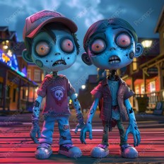 Midjourney V6 Prompt for Halloween Illustration Backgrounds Thumbnail for image example 4