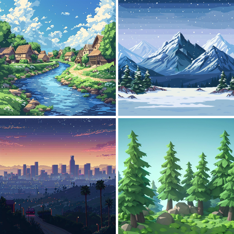 Pixel and Gaming Surroundings 2D
