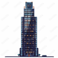 Midjourney V6 Prompt for Pixel and Gaming Buildings 2D Thumbnail for image example 3