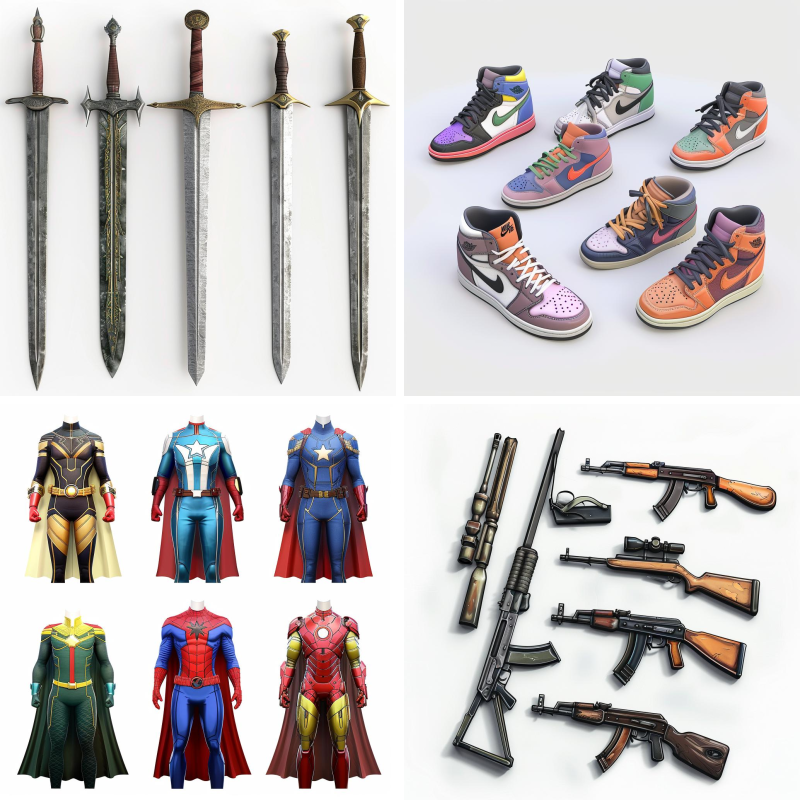 3D Gaming Asset Sheet