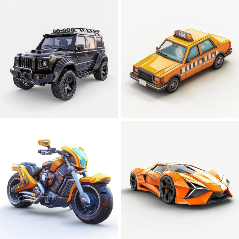 3D Gaming Vehicles