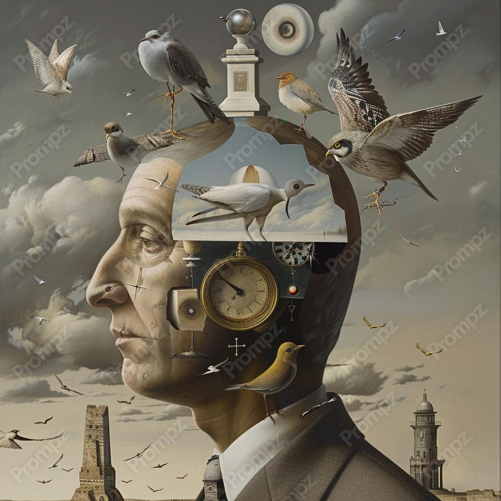 Midjourney V6 Prompt for Surrealism Artworks Preview 1