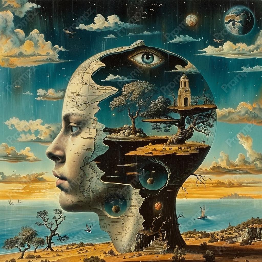 Midjourney V6 Prompt for Surrealism Artworks Preview 4