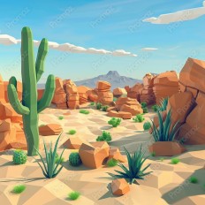 Midjourney V6 Prompt for 3D Gaming Vegetation Low Poly Thumbnail for image example 1