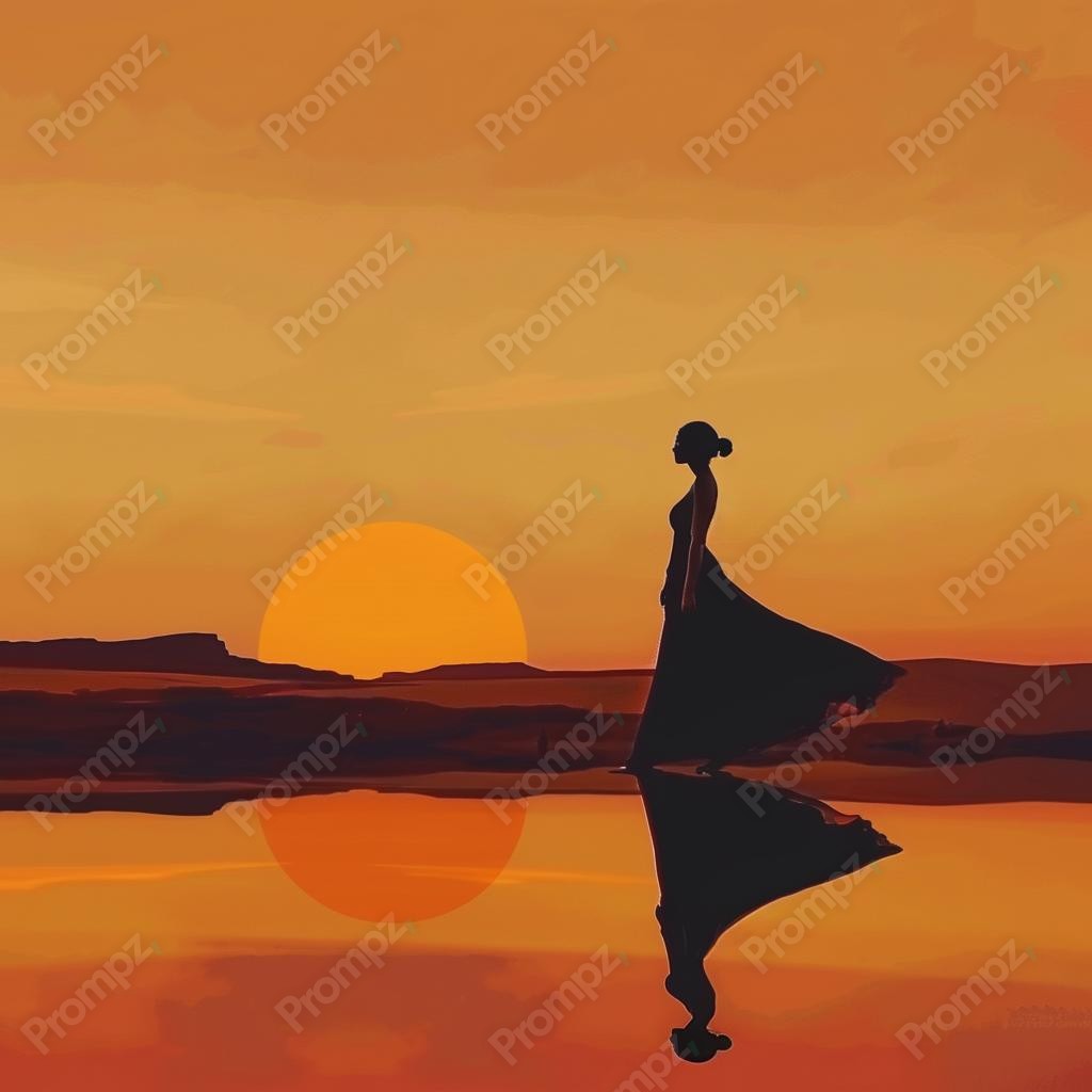 Preview of Midjourney Prompt Silhouette Illustrations of People image example 2 Midjourney V6 Prompt for Silhouette Illustrations of People Preview 2