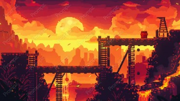 Midjourney V6 Prompt for 2D Pixel Gaming Backgrounds Thumbnail for image example 3