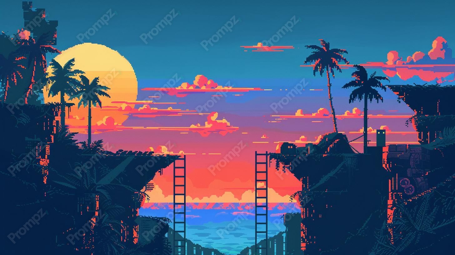 Midjourney V6 Prompt for 2D Pixel Gaming Backgrounds Preview 4