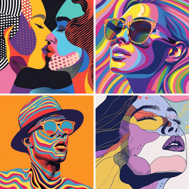 Colorful Abstract Portrait Illustration