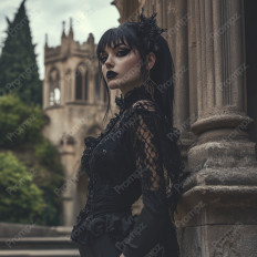 Midjourney V6 Prompt for Gothic Beauty Image Generation Prompts Thumbnail for image example 4