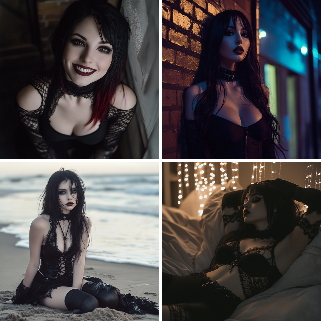 Midjourney Goth Chick Prompts