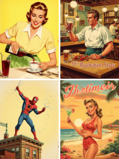 50s Illustration Style