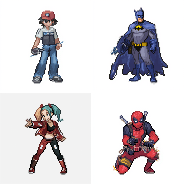 Flux AI undefined Model for Pokemon Trainer Sprite PixelArt