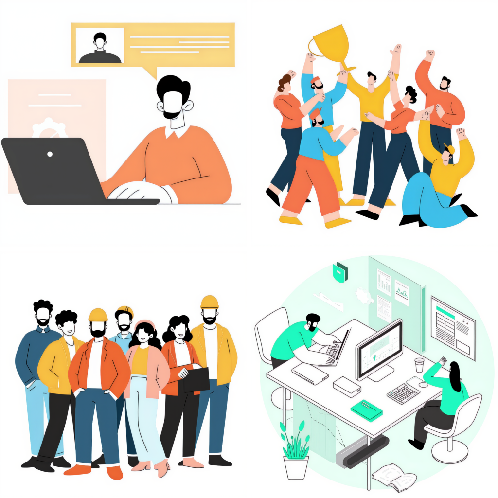 Flux AI lora Model for Corporate Flat Vector Style