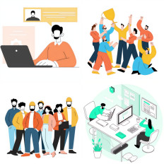 Corporate Flat Vector Style