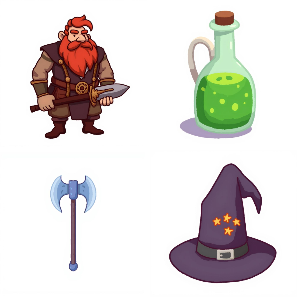 Flux AI undefined Model for 2D Game Assets