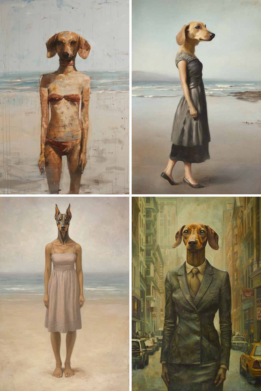 Аn anthropomorphic dog-woman